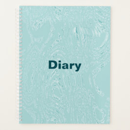 Blue Green Ice Diary Spiral Notebook Planer