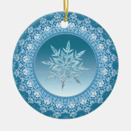 Blue Green Ice Keramik Ornament