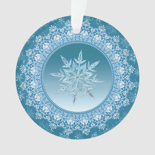 Blue Green Ice Ornament (Vorderseite)