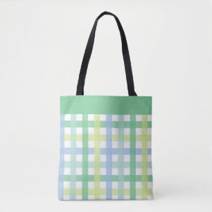 Blue Green Limon Pastel Modern Gingham Pattern