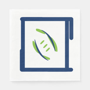 Blue & Green Luuncheon Napkins Serviette