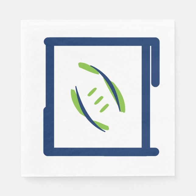 Blue & Green Luuncheon Napkins Serviette (Vorderseite)