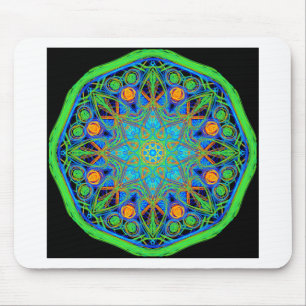Blue Green Mandala Mousepad