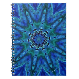 Blue Green Mandala Notebook Notizblock
