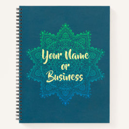 Blue Green Mandala Notizbuch