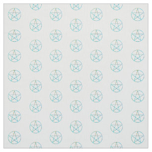 Blue Green Marble Pentagram Stoff