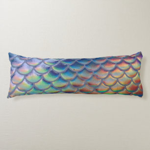 Blue Green Mermaid Fish Scales Holographic Trendy Seitenschläferkissen