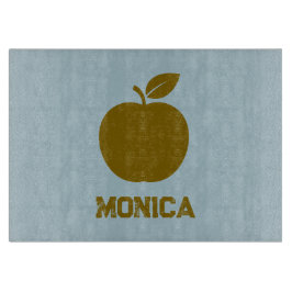 Blue green modern script name  schneidebrett