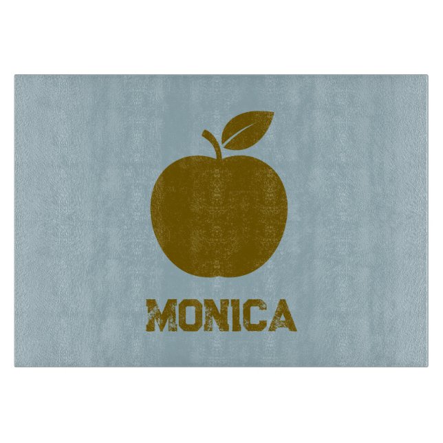 Blue green modern script name  schneidebrett (Vorderseite)