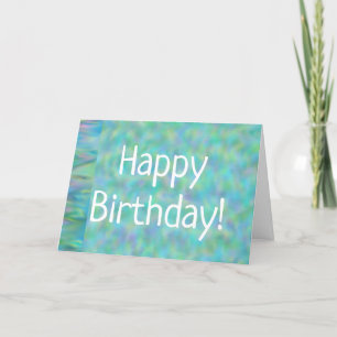 Blue Green Mother Pearl Birthday Card Karte