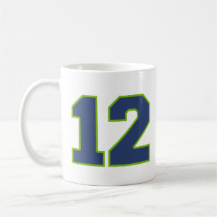 Blue Green Number 12 Kaffeetasse