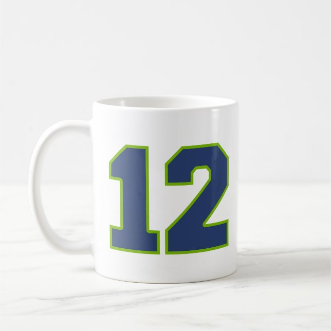 Blue Green Number 12 Kaffeetasse (Links)