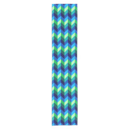 Blue Green Ombre Chevrons Small Table Runner Kurzer Tischläufer
