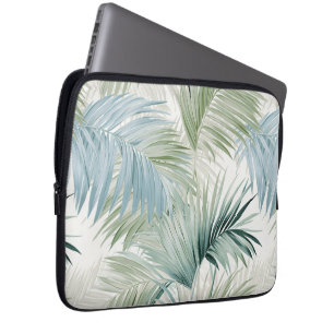 Blue Green Palm Blätter Laptopschutzhülle