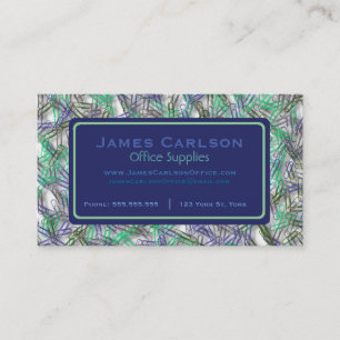 Blue Green Paperclips Custom Visitenkarte
