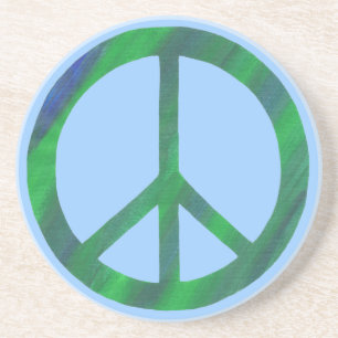 Blue Green Peace Sign, Untersetzer