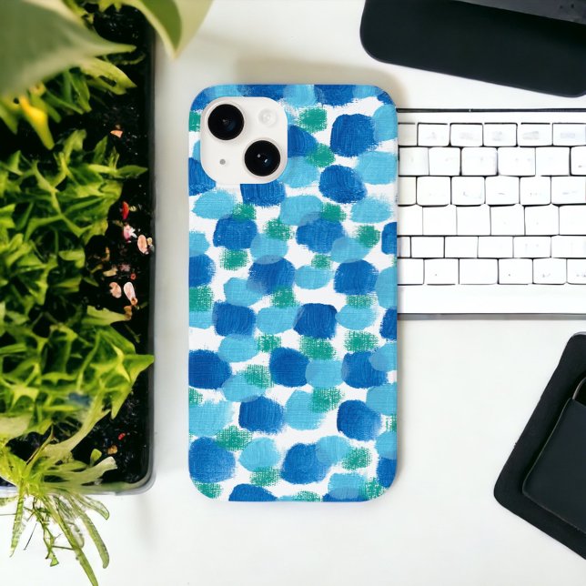 Blue Green Pebbles Art I Phone Case (Von Creator hochgeladen)