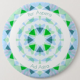 Blue Green Per Aspera Ad Astra Stars Motivierend Button