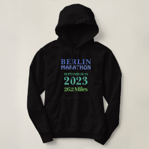 Blue Green Personalisiert Marathon Runner CustomTe Hoodie