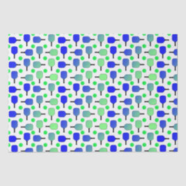 Blue & Green Pickleball Paddle Green Pickleballs Seidenpapier