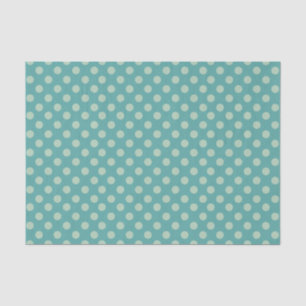 Blue Green Polka Dot Pattern Seidenpapier