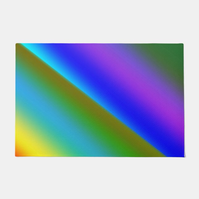 Blue green rainbow abstract texture pattern art  t fußmatte (Vorderseite)