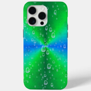 Blue Green Rainbow in Elephant Skin Leather Optik iPhone 15 Pro Max Hülle