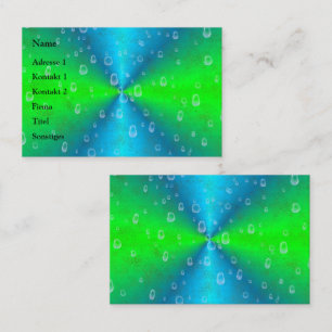 Blue Green Rainbow in Leatheroptik Business Cards Visitenkarte