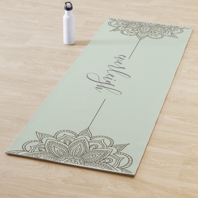 Blue Green Script Name Mandala Yoga Mat Yogamatte (Beispiel)