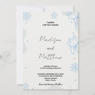 Blue Green Snows Hochzeitseinladungen Einladung