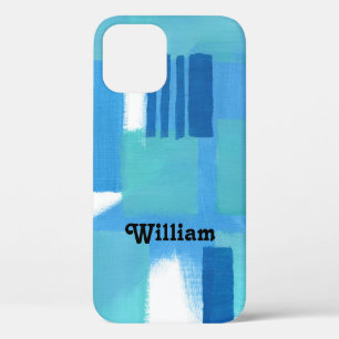 Blue Green Stripes Abstraktes Design personalisier Case-Mate iPhone Hülle