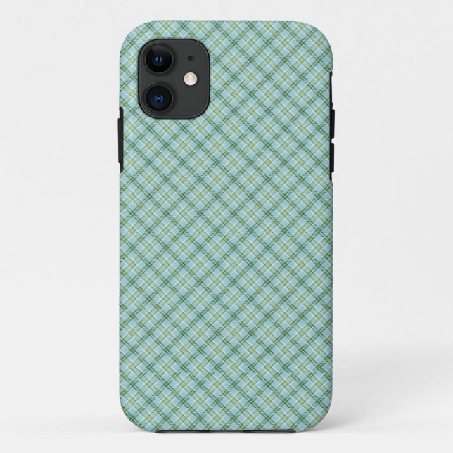 Blue Green Tartan Case-Mate iPhone Hülle (Rückseite)