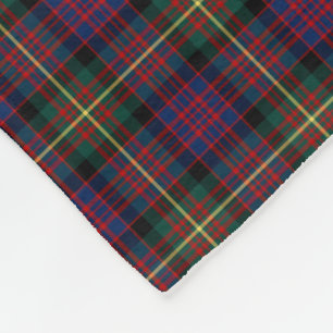 Blue, Green und Black Carnegie Clan Tartan Fleecedecke