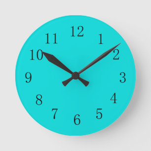 Blue Green Wall Clock Runde Wanduhr