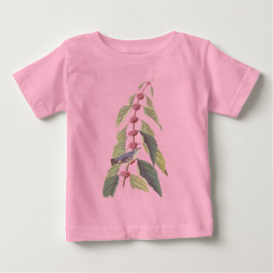 Blue Green Warbler Bird Audubon Vintage Kunst Baby T-shirt