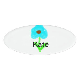 Blue green watercolor add your name text custom t namenschild