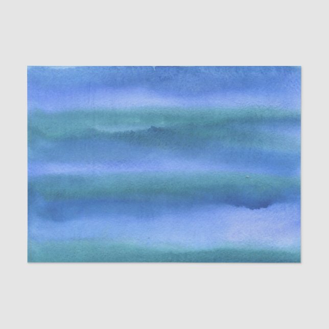 Blue Green Watercolor Seidenpapier (Vorderseite)