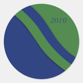 Blue Green Wave Abschluss Sticker