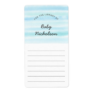 Blue Green Wcolor Baby Dusche Buchzeichen
