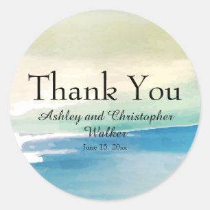 Blue Green Wedding / Dusche Danke, dass du Sticker