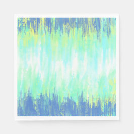 Blue Green White Gefärbte Krawatte Serviette