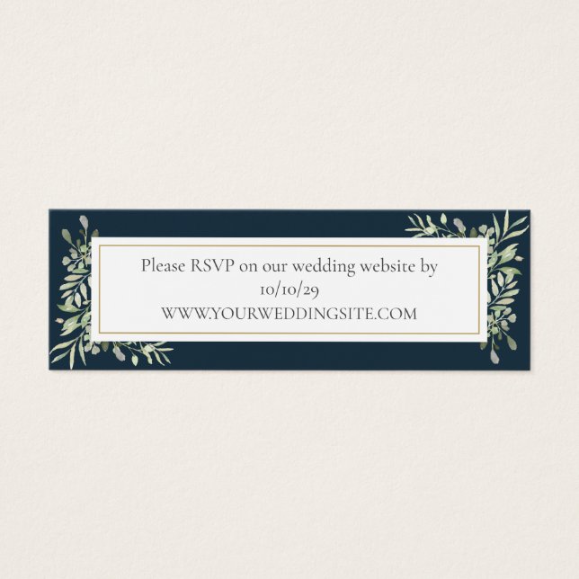 Blue Greenerding Website RSVP Card (Vorderseite)