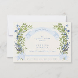 blue greenery crest website QR CODE wedding RSVP Einladung
