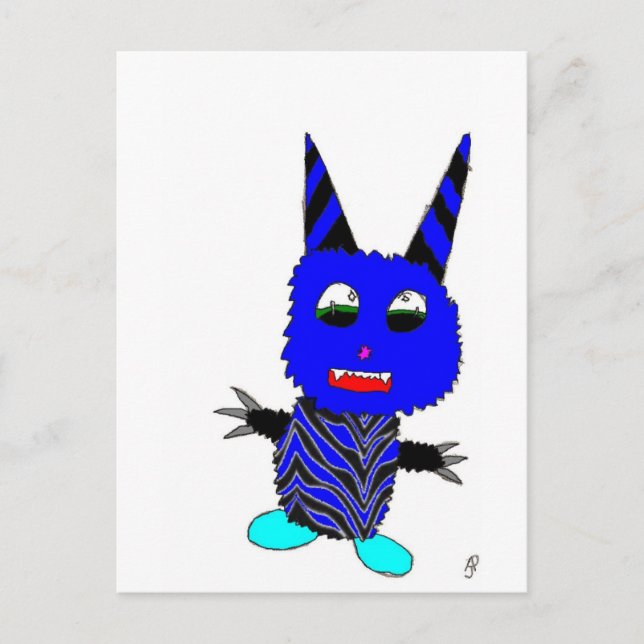 Blue Gremlin Postkarte (Vorderseite)