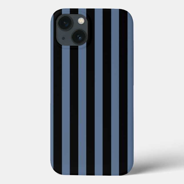 Blue grey and black stripes Case-Mate iPhone case (Rückseite)