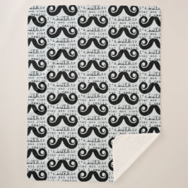Blue Grey Black Funny Humor I Mustache Sherpadecke