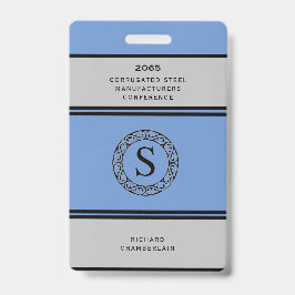 Blue & Grey Conference Abzeichen mit Logo Ausweis