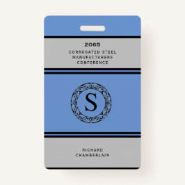 Blue & Grey Conference Abzeichen mit Logo Ausweis