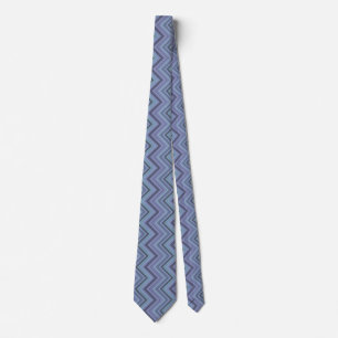 Blue-Grey Zigzag Stripes Krawatte