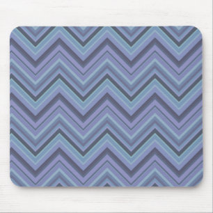 Blue-Grey Zigzag Stripes Mousepad